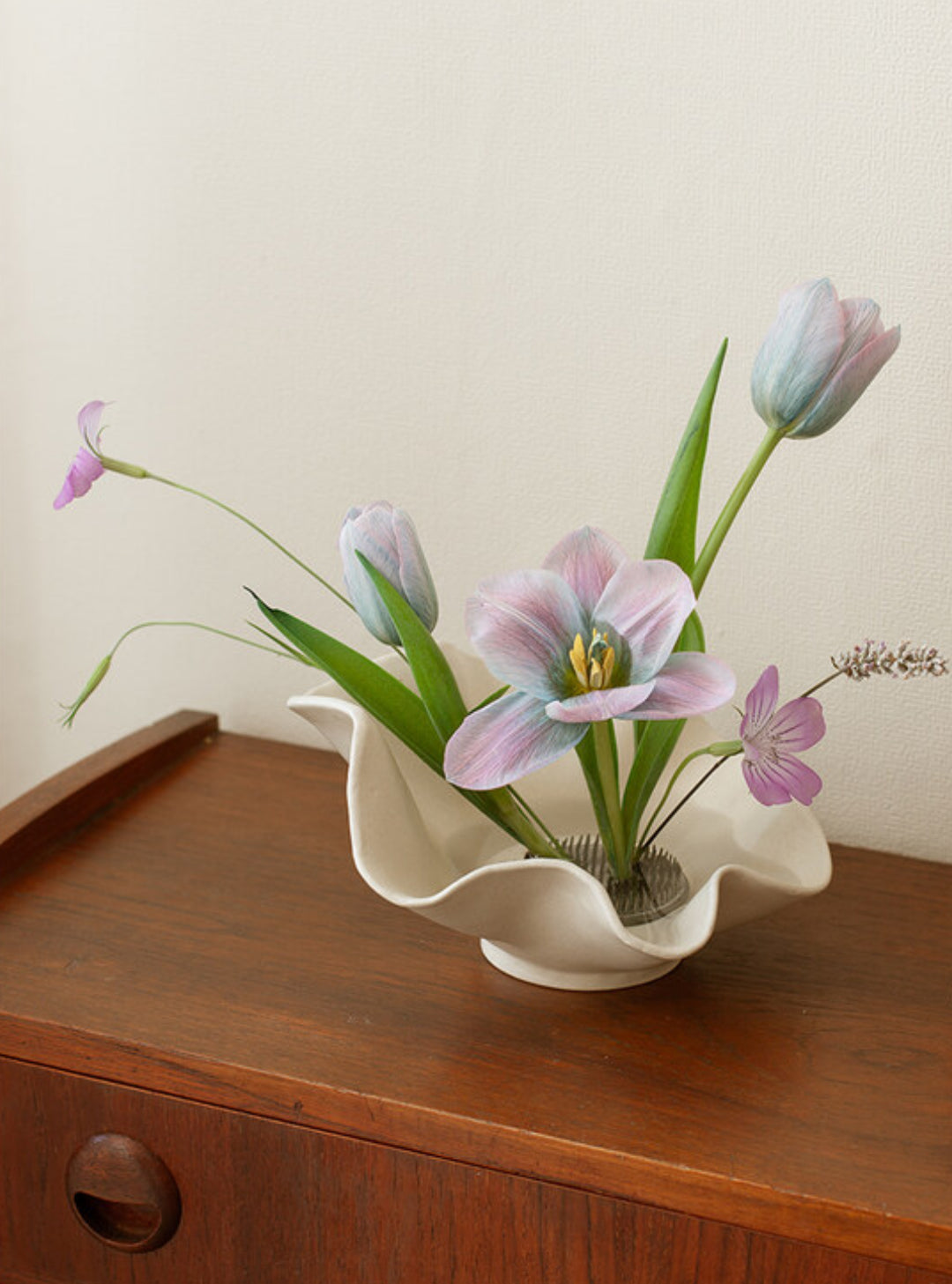 Ikebana Kenzan Ceramic Vase