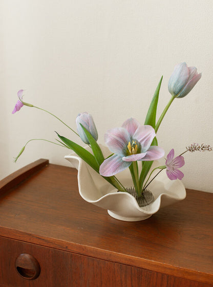 Ikebana Kenzan Ceramic Vase